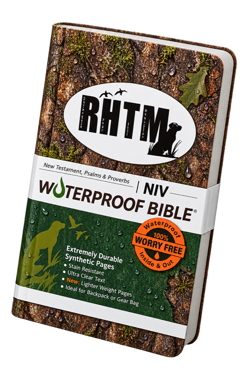 RHTM NIV Waterproof Bible with camo cover